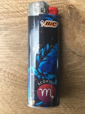 1 PC BIC Standard Regular Sized Lighter Premium Vinyl Wrapped Scorpio Zodiac