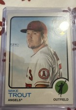 2022 Topps Heritage - Team and Name Color Swap Variation Mike Trout #100