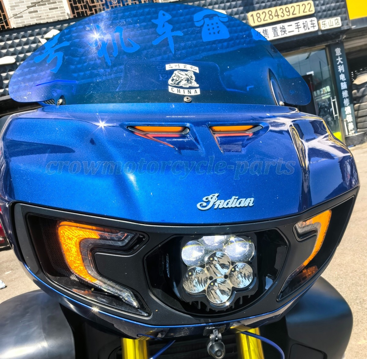Front Fairing Vent Insert LED Turn Signal Light For Indian