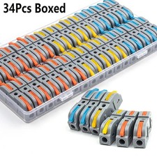 60PCS Lever Wire Connectors AWG28-12 Quick Connect Electrical Splicing Kit
