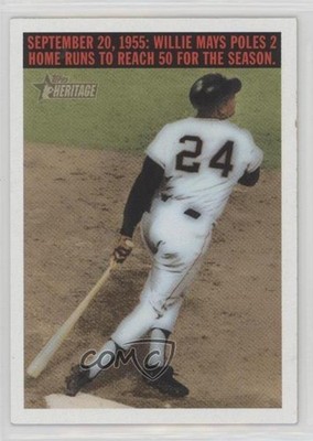2004 Topps Heritage Flash Backs Willie Mays #F5 HOF b8c