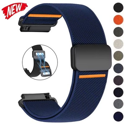 Magnetic Nylon Strap Band For Amazfit GTR 4 3 Pro 47mm GTS 4 3 2 Mini 2e Bip 6 5