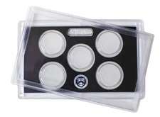 Empty Plastic Lens with Black Molded Insert Holds 5 Quarters