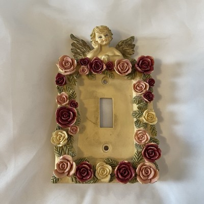 Single Switchplate Cover 3D Angels Pink/Cream