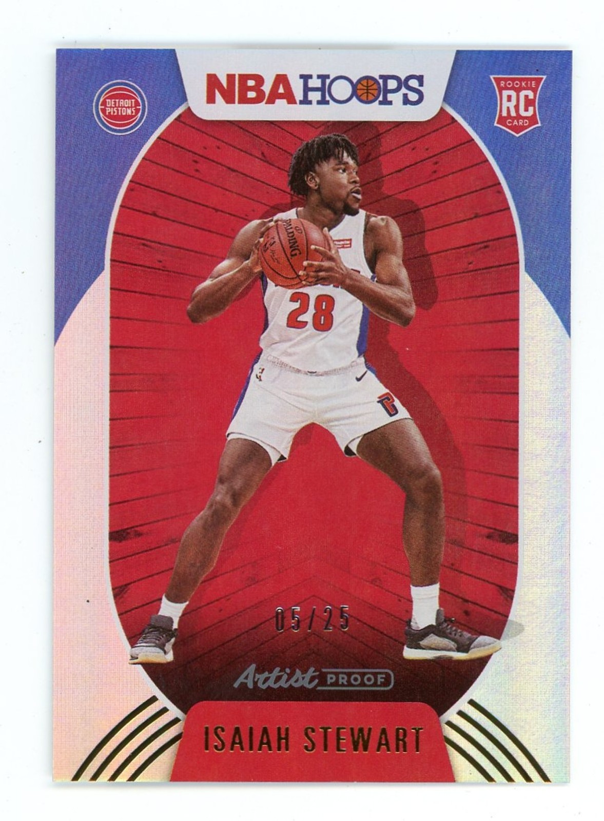 2020-21 Panini Hoops #233 Isaiah Stewart Rookie Artist Proof /25 RC