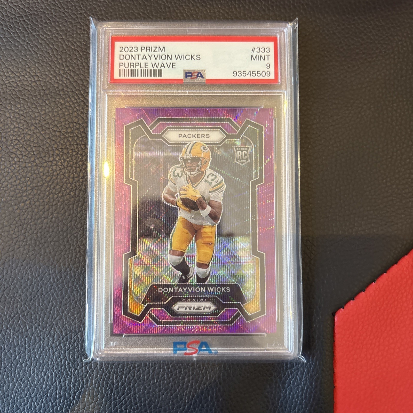 Dontayvion Wicks Panini Prizm #333 Purple Wave