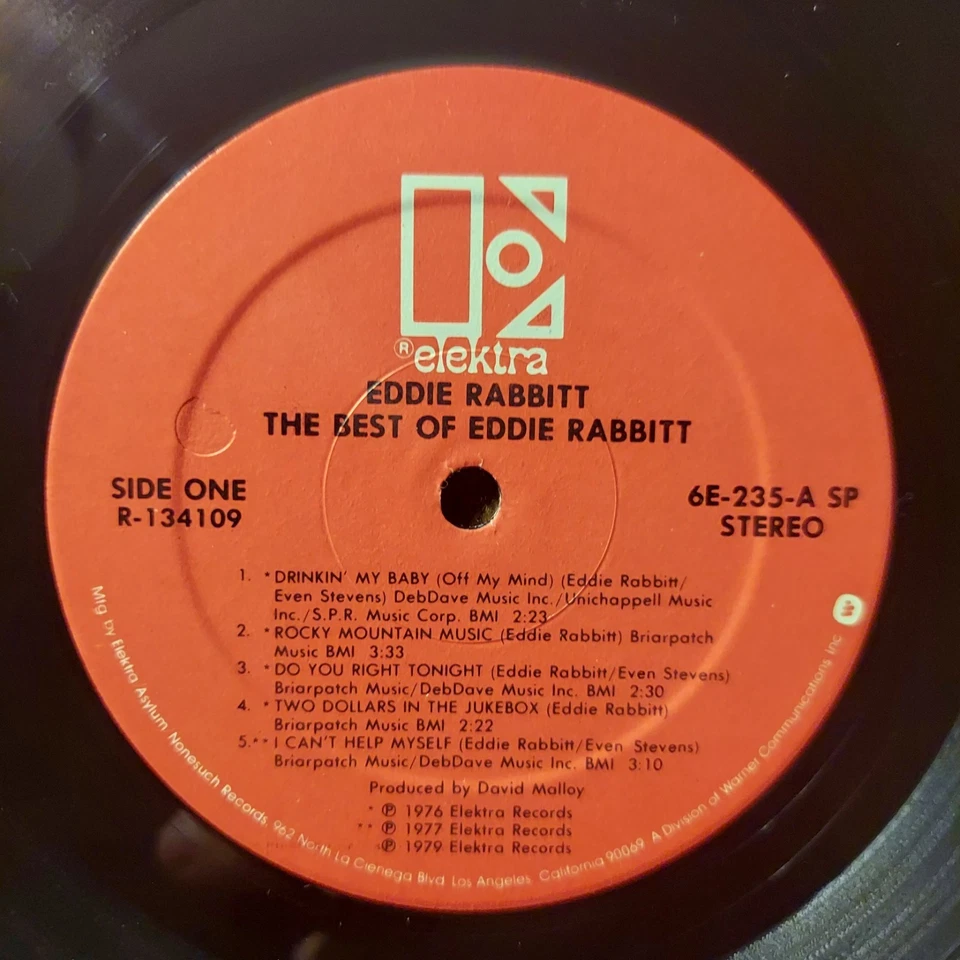 Eddie Rabbitt/The Best Of Eddie Rabbitt/1979/Vinyl, LP, Compilation/Free Ship/EX Foto 3 de 4
