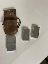 3-vintage zippo lighter lot Poor Shape