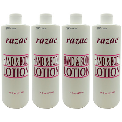 Razac Hand and Body Lotion, 16oz (4PACK) (EXP. 11/2028)