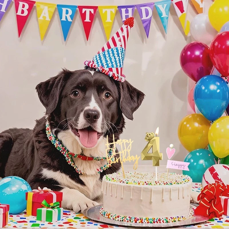 10 Piezas De Velas De Cumpleaños Digitales Estilo Corona Dorada, Velas Digitales Pastel Foto 4 de 4