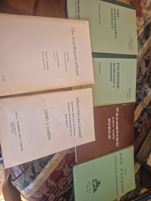 6 Old Pamplets Israel, Arab Pearl Harbor  Palestine Etc 1930-1960s