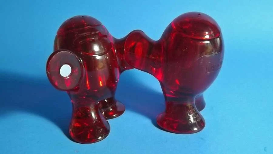 Koziol Vintage ~ STEP 'N PEP Sal y Pimienta S&P Set ~ Rojo ~ Alemania ~ ENVÍO GRATUITO Foto 3 de 4