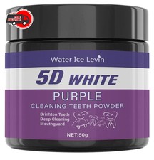 Purple Teeth Cleaning Powder Deep Whitening Polish Daily Oral Care Gif