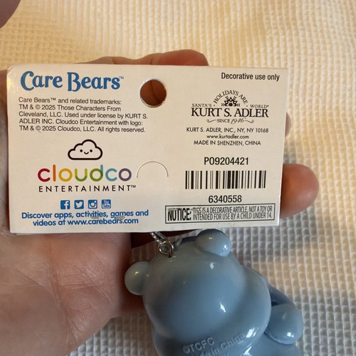 Care Bears Grumpy Bear Ornament Kurt Adler Christmas Ornament Blue NWT - Afbeelding 5 van 11