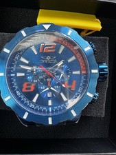 Invicta S1 Rally 53mm Blue Stainless Case with Silicone Band Men's Wristwatch