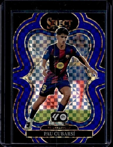 2025-26 Panini Select La Liga Pau Cubarsi Mezzanine Blue Checker Prizm #108