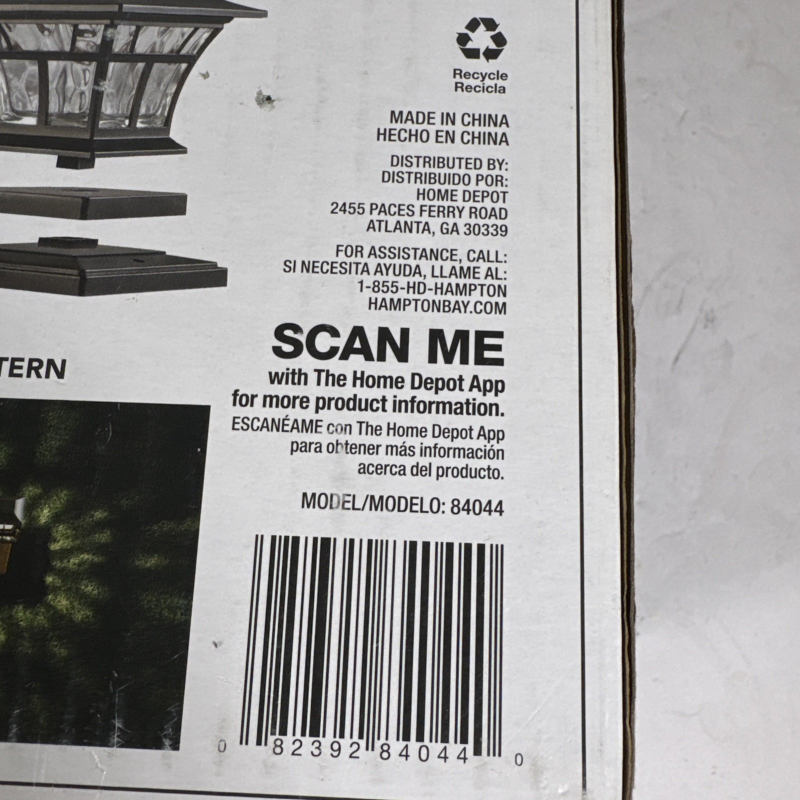 Hampton Bay 4x4 or 6x6 Mediterranean Bronze LED Outdoor Solar Deck Post Light