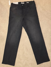 *NWT* Nine West Heidi Pull-on stretch, black, straight leg, denim jeans-Sz 10