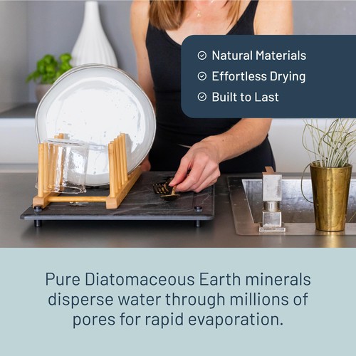 Natural Dish Drying Mat – Eco-Friendly, Rapid-Dry Technology | Modern Design ... - Picture 6 of 9