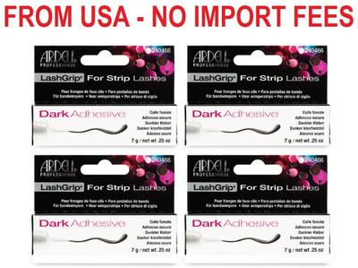 Ardell LashGrip Eyelash Adhesive for 0.25 Ounce (Pack of 4), Dark