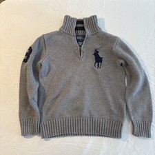 Polo Ralph Lauren Sweater Boys Big Pony 1/4 Zip Casual Size S