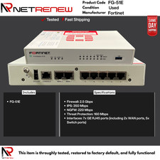 Fortinet FortiGate FG-51E Firewall   ITEM ONLY  
