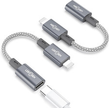 Mfi Certified USB C to Lightning Adapter 2 Pack,27W PD Fast Charging Data