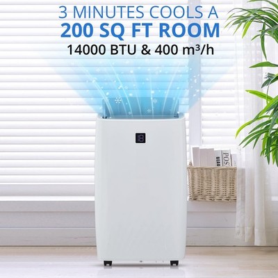 14000 BTU 4-in-1 Smart AC Unit Portable Vertical Air Conditioner Remote Control