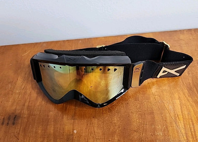 Anon Figment Black Gold Lens Goggles No Case Skiing Snowboarding Outdoors