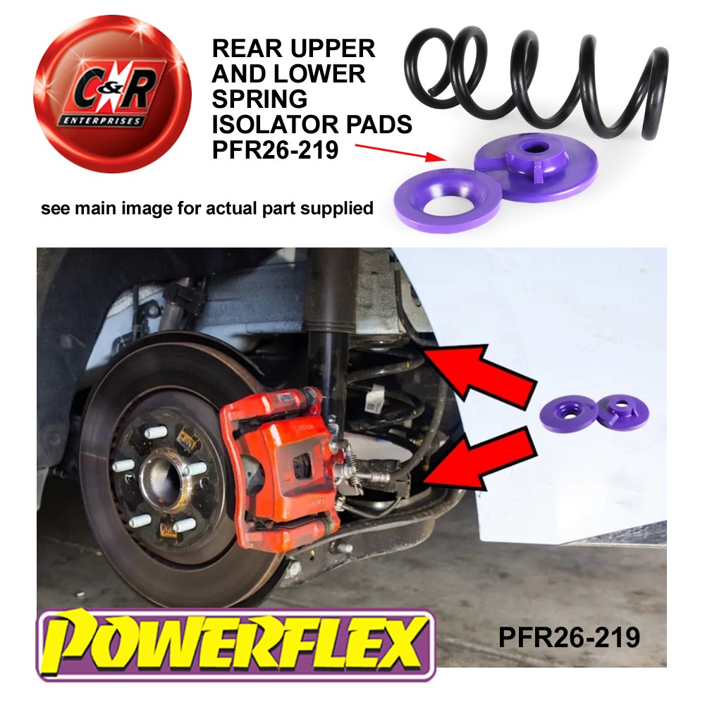 PFR26-219 Powerflex Road Rear Upper and Lower Spring Isolator Pads
