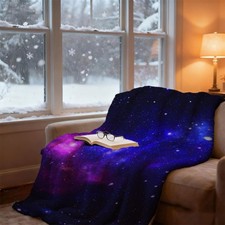  Warm 1 Enchanting Galaxy Print Flannel Blanket Soft, Warm  TearResistant Al