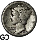 1926-S Mercury Dime, Lower Mintage FINE Better Date