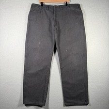 Ben Davis Mens Gray Work Pants Style 694 Straight Leg Twill Size 44x30