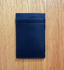 J Crew Magic Wallet Black Brown Leather Handmade England Card Holder New