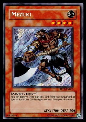 Mezuki - PP02-EN016 NM Secret Rare Premium Pack 2 Yu-Gi-Oh