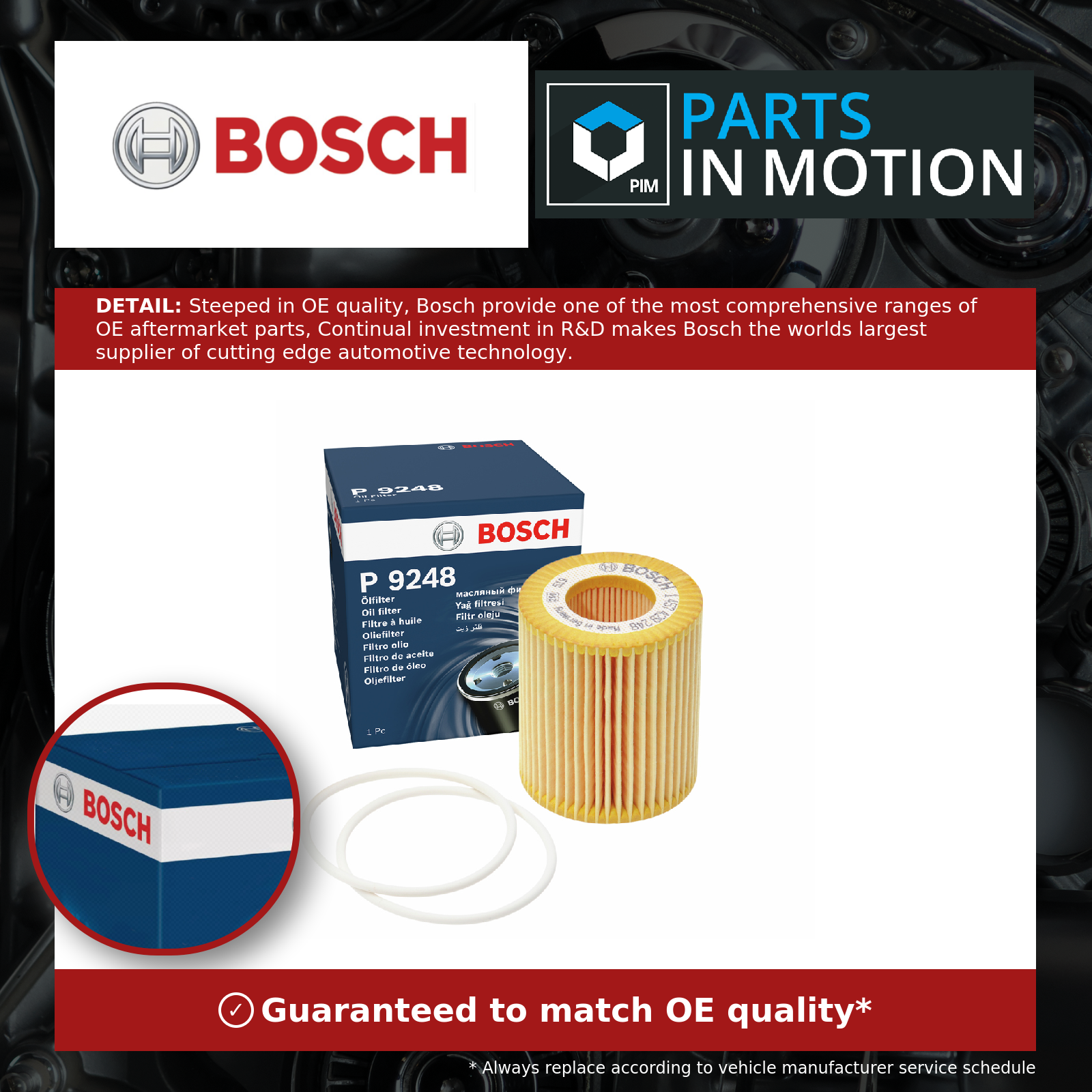 BOSCH-OE 1 457 429 248 Oil Filter for ALFA ROMEO,CADILLAC,FIAT,OPEL,SAAB,SUZUKI, - Image 5
