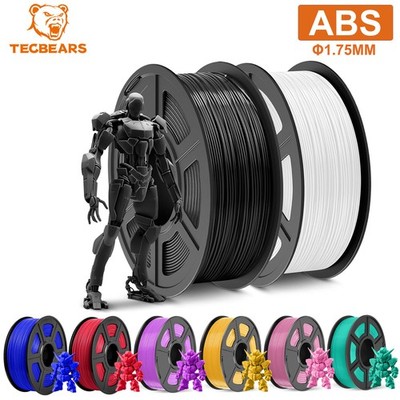 TECBEARS ABS 1,75mm Starkes&langlebiges 3D-Drucker-Filament Heißverformung 90°C