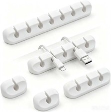 Cord Holder Cable Management Clips 5 Pack- Adhesive Wire Organizer for Desk,