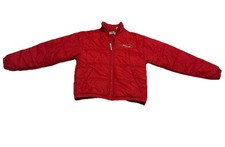 Fila Boys Red Puffer Jacket Full Zip Insulated Polyester Winter Long Sleeve