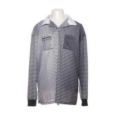 Adidas, Rugby Shirt, Größe: XL, Schwarz/Weiß, Polyester, Hahnentritt #6ec