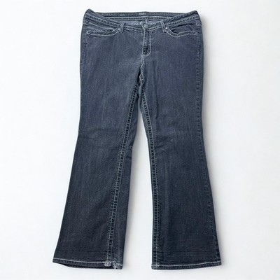 ANA A New Approach Jeans Women 16P Bootcut Dark Wash Stretch Denim Flap Pockets
