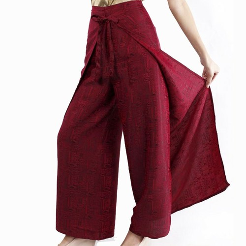 Womens Harem Pants Thai Silk Yoga Wrap 