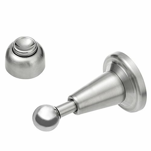 Stainless Steel Modern Soft-Catch Magnetic Door Stop in Brushed Satin Nickel