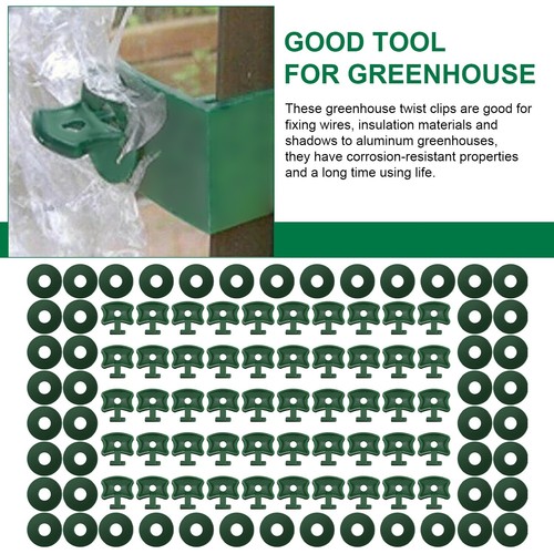 Greenhouse Bubble Wrap Insulation Clips & Washers 50 Pack Frame Secure - Picture 8 of 18