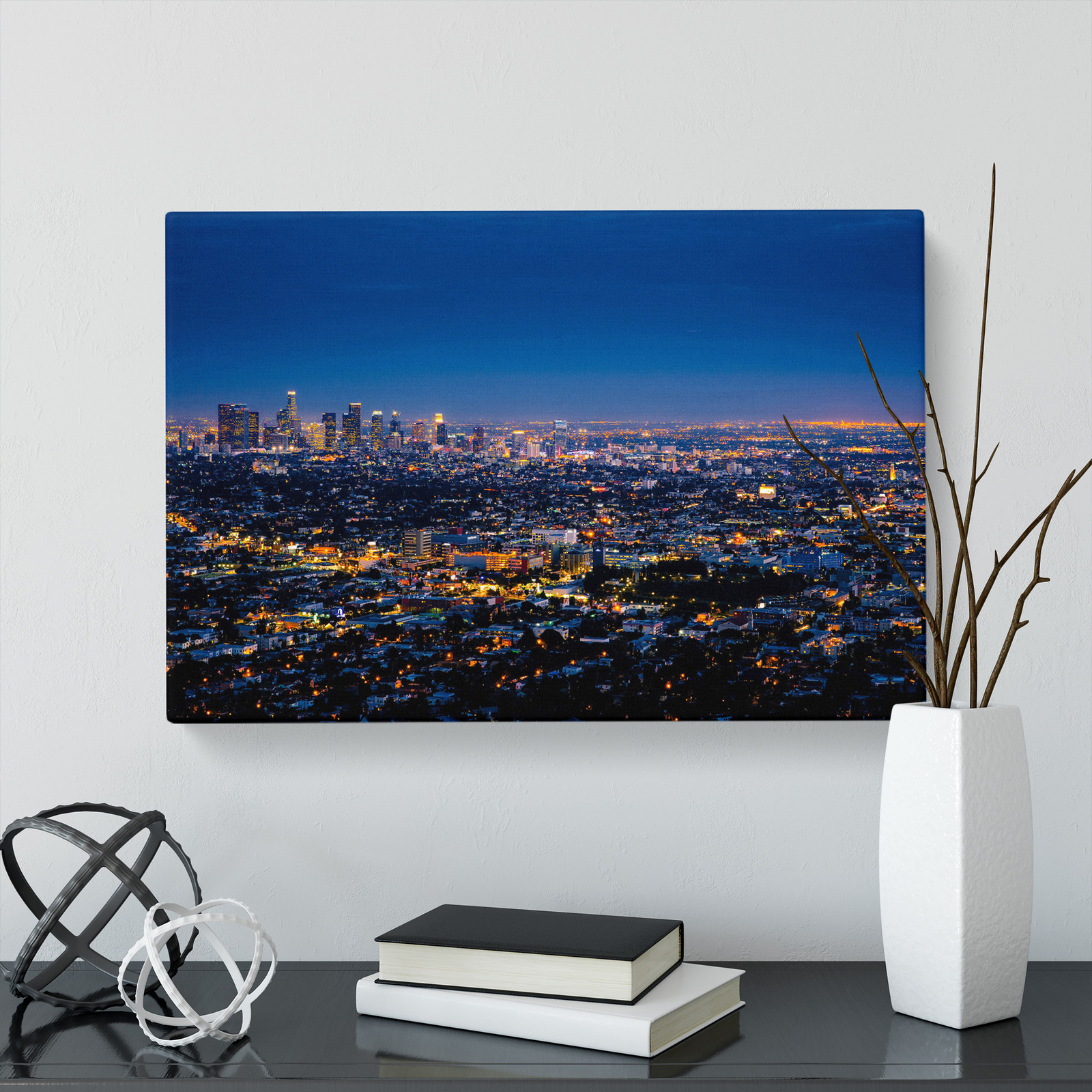 City LA Los Angeles Skyline Canvas Print Wall Art Framed Large Picture