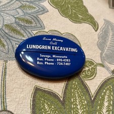 VTG Squeeze Rubber Coin Purse Logo Lundgren Excavating Savage, Minnesota