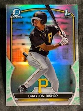 2023 Bowman Chrome 1st LUNAR GLOW REFRACTOR PROSPECT ROOKIE Braylon Bishop # 2
