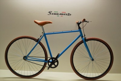 BICI BICICLETTA FIXED SINGLE SPEED SCATTO FISSO VINTAGE CELESTE MARRONE  PERSONAL | eBay
