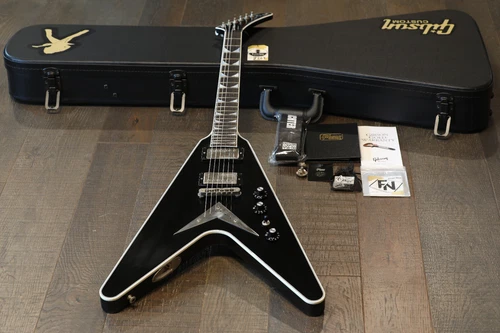 2022 Gibson Custom Dave Mustaine Signature Flying V Exp Black Ebony VOS+COA OHSC