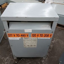 Cutler Hammer V48M28T30K 30 kva Transformer 3-PHASE 480V Pri Delta 208Y/120V Sec